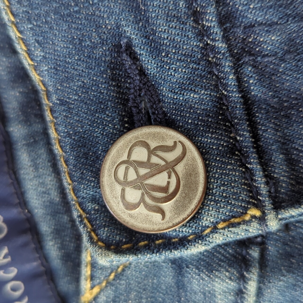 Rock & Republic Berlin Distressed Denim Jeans 8M Blue Pockets - Picture 5 of 16